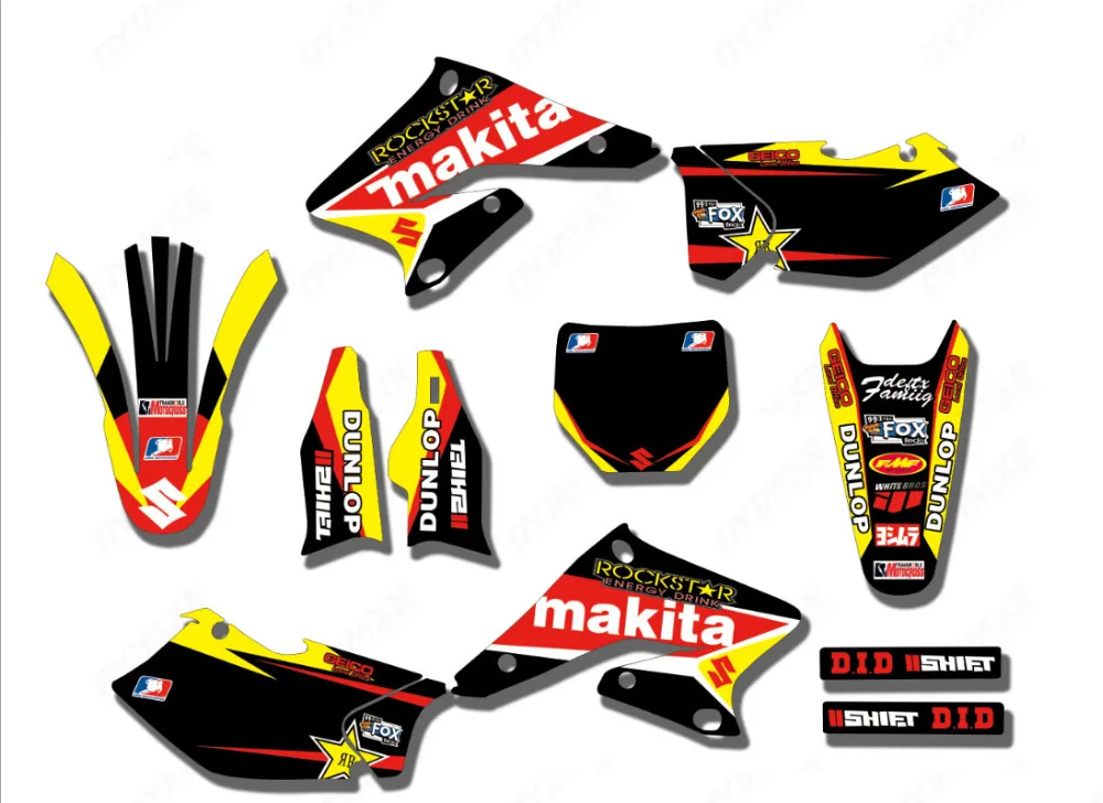 Dirt Bike Graphics Stickers Decals Background For SUZUKI RMZ250 RMZ 2004-2005 | Автомобили и мотоциклы