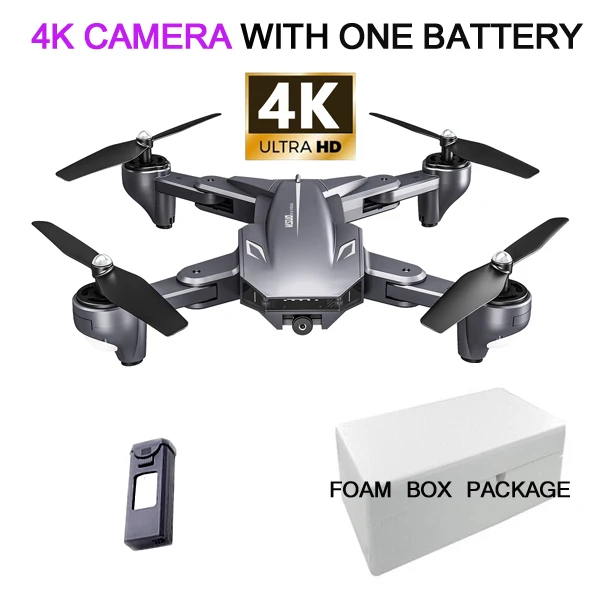 4K 1 BATTERY Visuo XS816 Дрон 4 K с камерой HD вертолет WiFi FPV оптическое позиционирование потока Складная двойная камера селфи Дрон RC Квадрокоптер - Цвет: 4K 1 BATTERY