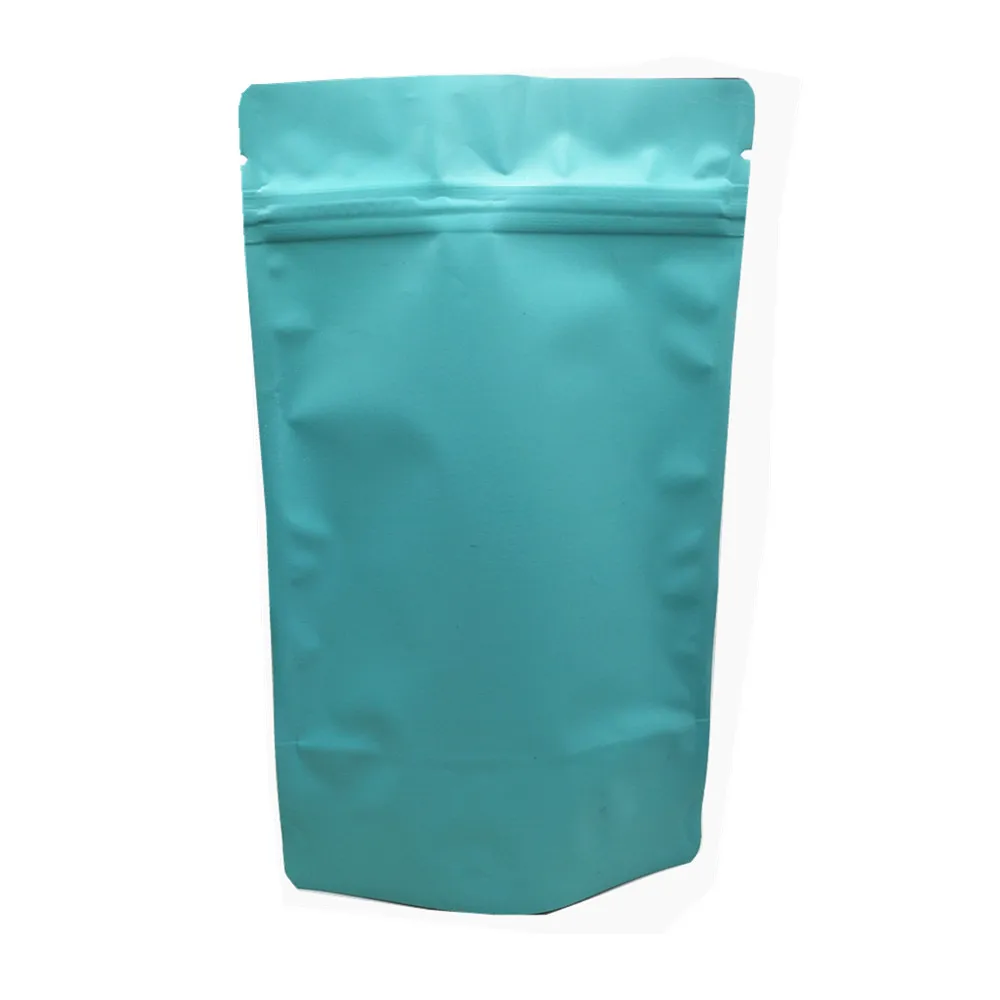 12x20cm matte blue 4," x 7,9" матовая красочная подставка на замке замок на сумку сумка самогерметичная молния сумки Doypack мешочки для снеков для хранения сухих продуктов - Цвет: 12x20cm matte blue