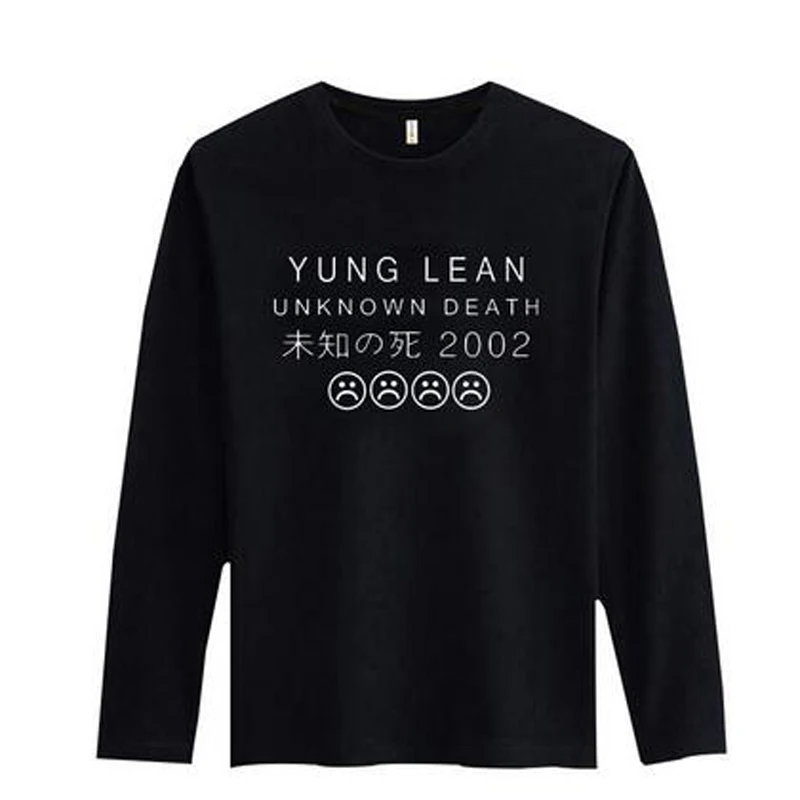 Футболка Yung Lean Мужская/Женская хлопковая рубашка с длинным рукавом в стиле