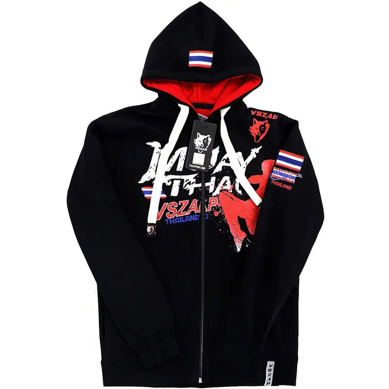 VSZAP Муай Тай Sudaderas Para Hombre Бойцовский костюм сохраняющая тело толстовка с