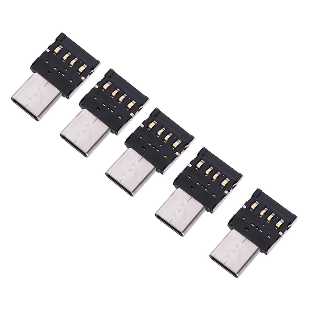 5 шт. мини адаптер Type C с USB 2 0 и OTG для мобильных телефонов планшетов usb кабель флеш