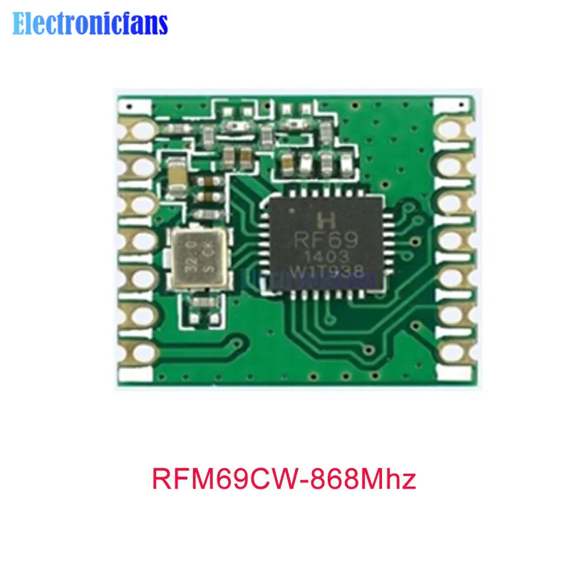 RFM69CW-868Mhz RFM69W RFM69CW RFM69HW 433 МГц 868 915 МГц RF Беспроводной трансивер Температура Сенсор модуль HopeRF FSK низкая Мощность модуль - Цвет: RFM69CW-868Mhz