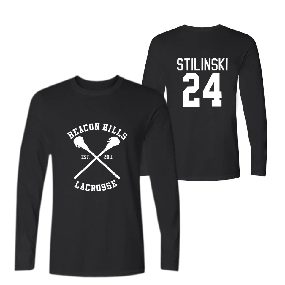 Wolf Stiles Teen Stilinski 24 Футболка с длинным рукавом Dunbar McCall Мужская и женская хлопковая