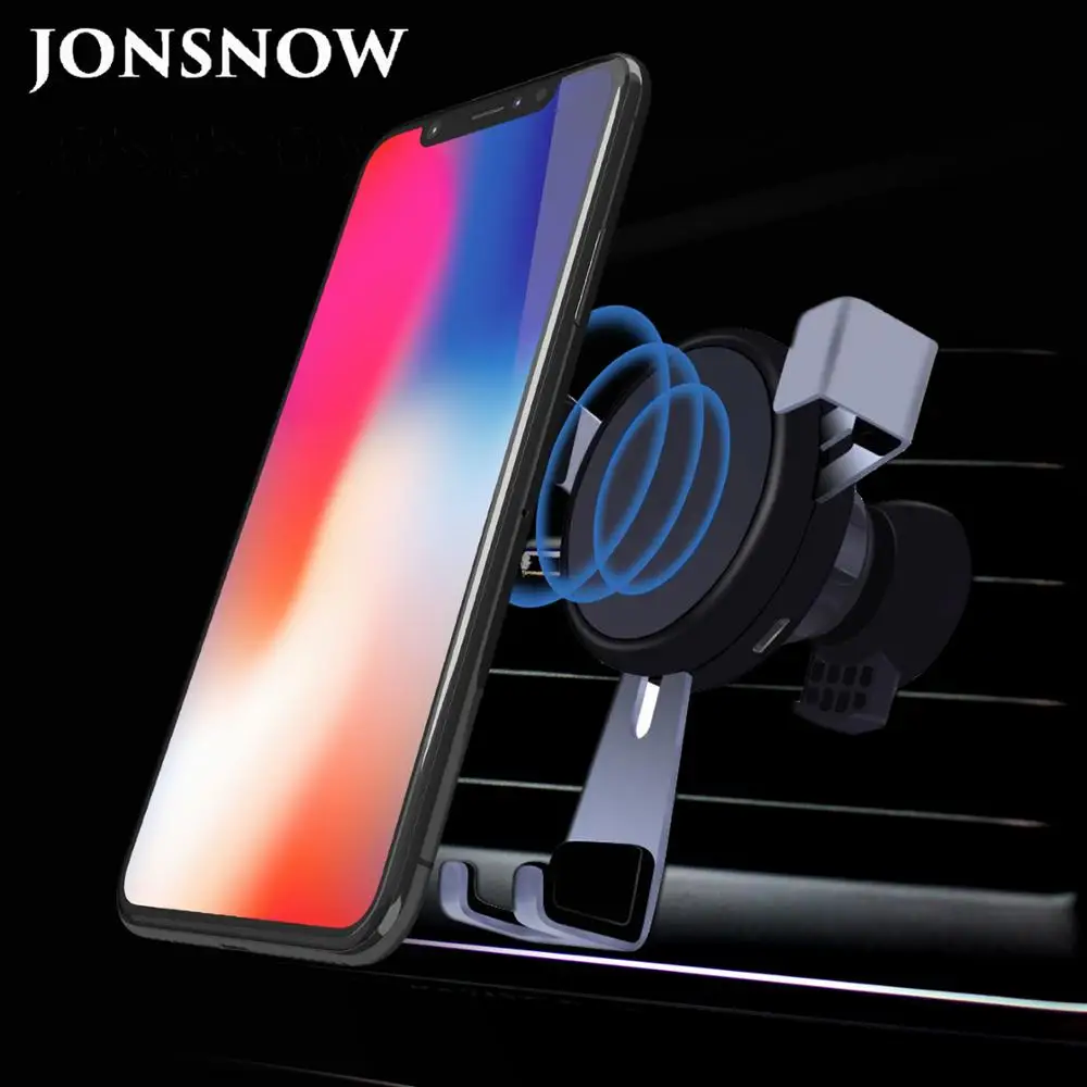 Автомобильный держатель JONSNOW для iPhone X 8 Plus беспроводное зарядное устройство Qi