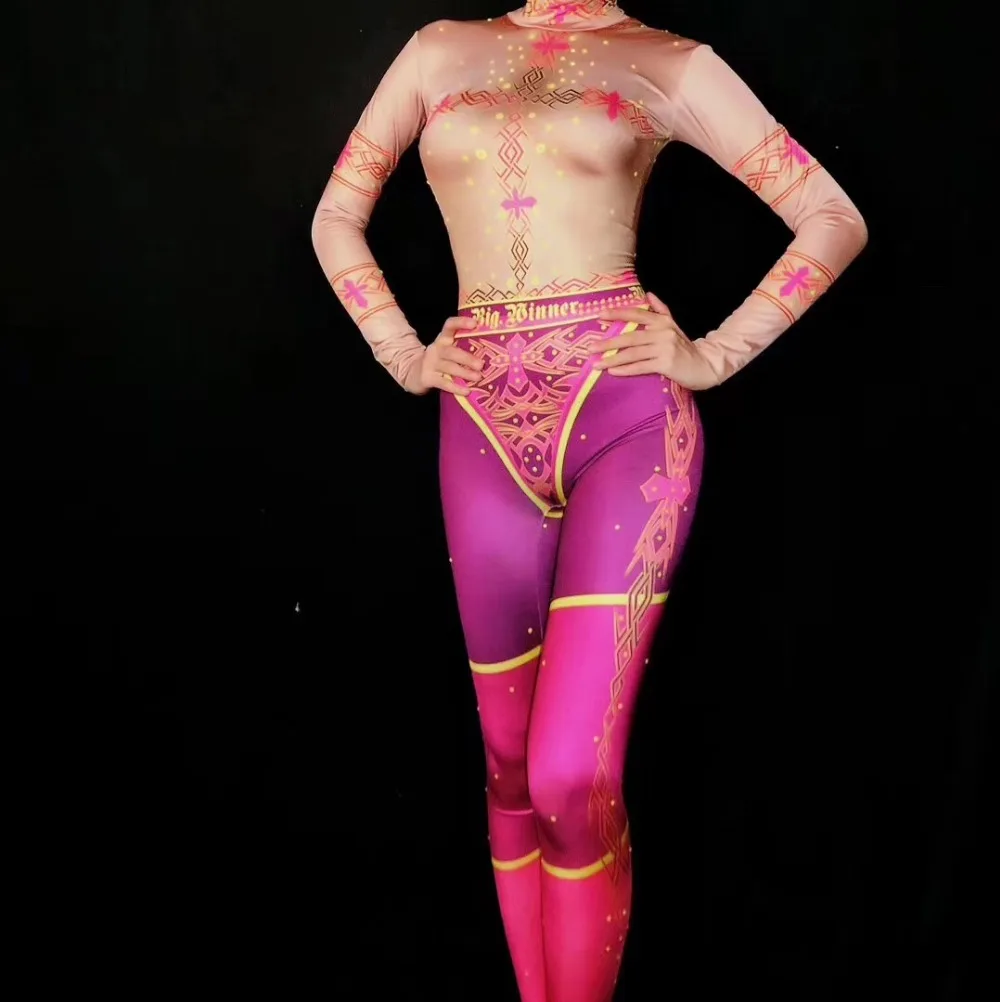 Для женщин мужчины пара 3D печатных винного и красного цвета комбинезон