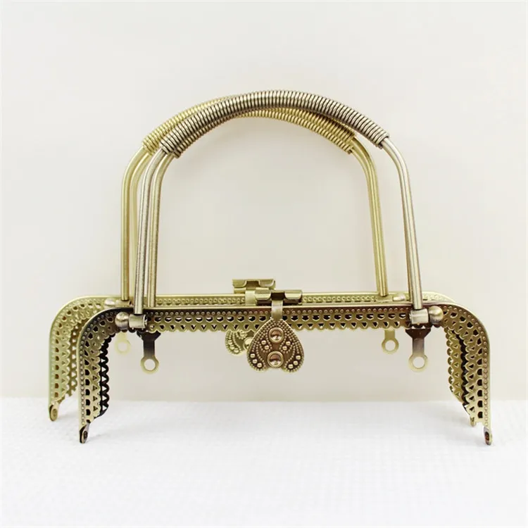 Syunss 18 см бронзовая гладкая рамка для кошелька квадратная упаковка двойная ручная