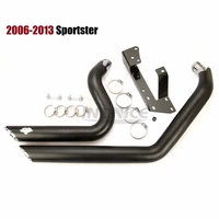 black staggered shortshots exhaust pipes for harley sportster 2004 2013 xl883 exhaust sets xl1200 mufflers