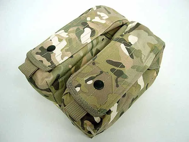 Горячая Военный камуфляж тактический Molle Чехол Двойной AK подсумок Охотничьи аксессуары стрельба Molle сумка - Цвет: MC