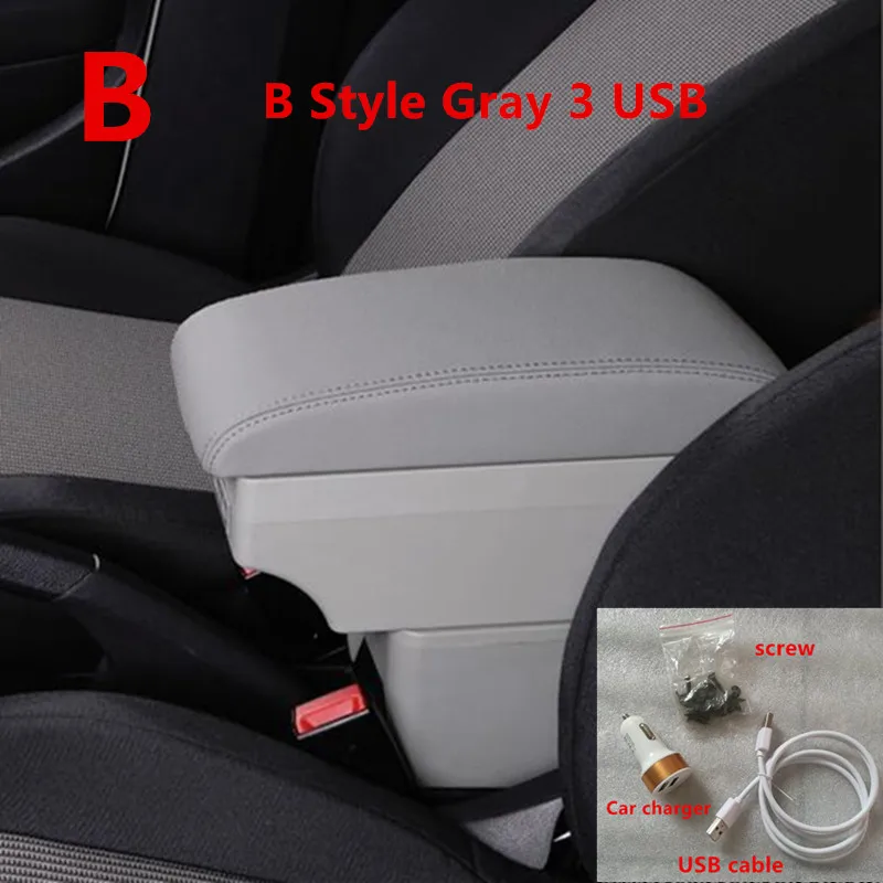 B Style Gray Подлокотник для сиденья ibiza - Название цвета: B Style Gray