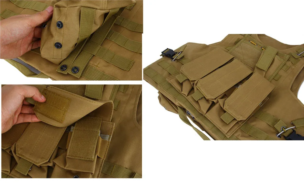 ROCOTACTICAL molle тактический жилет с тройной Подсумок и военные аксессуары Сумка Охота страйкбол тактические наплечники жилет
