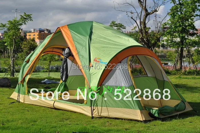Полностью автоматическая двухэтажная палатка для кемпинга с двумя залами 6 8