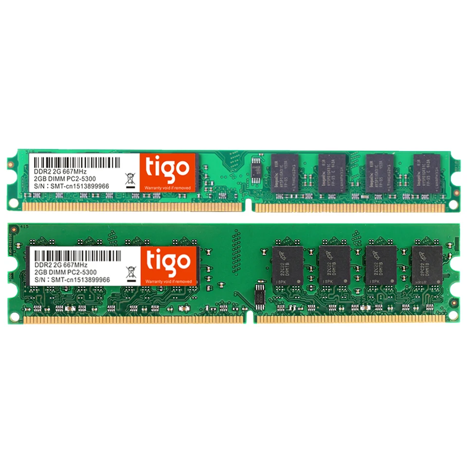 Tigo память для настольного компьютера б/у DDR2 (2pcsX2GB) 2GB 800MHz Φ 1 8 V CL6 240Pin 667MHz PC2 6400