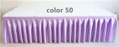 50 LAVENDER Многоцветный Шелк льда шифон Белый цвет свадебный стол юбка Вечерние Банкетный сценический стол юбка скатерть декоративная - Цвет: 50 LAVENDER