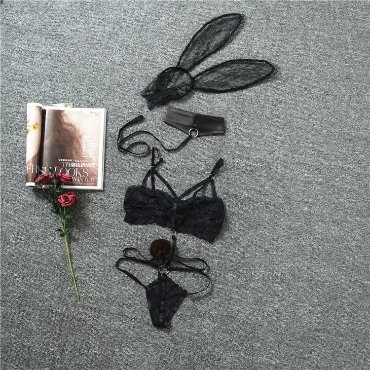 Sexy Bunny Girl привязки переплет форма приманки весело нижнее белье комплект четыре шт