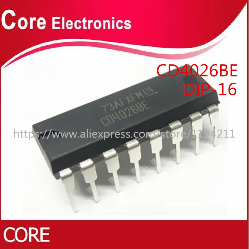 10 шт. CD4026BE DIP CD4026 DIP16 Новинка|Интегральные схемы| |