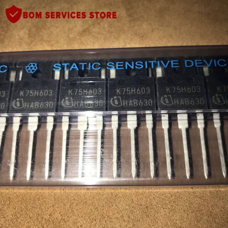 

Fast Delivery 10PCS IKW75N60H3 K75H603 TO-247 600V hibh speed switching series third generation transistor