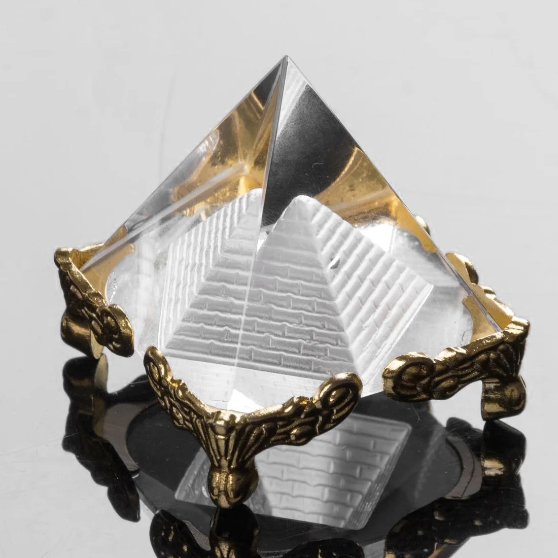 Египетское кристально чистое пирамида украшение для дома гостиной