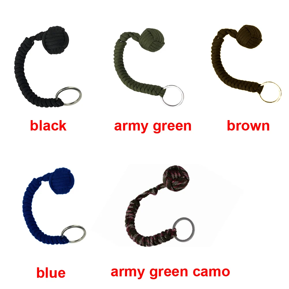 Стальной шар брелок Парашютная веревка скалолазание обезьяна кулак