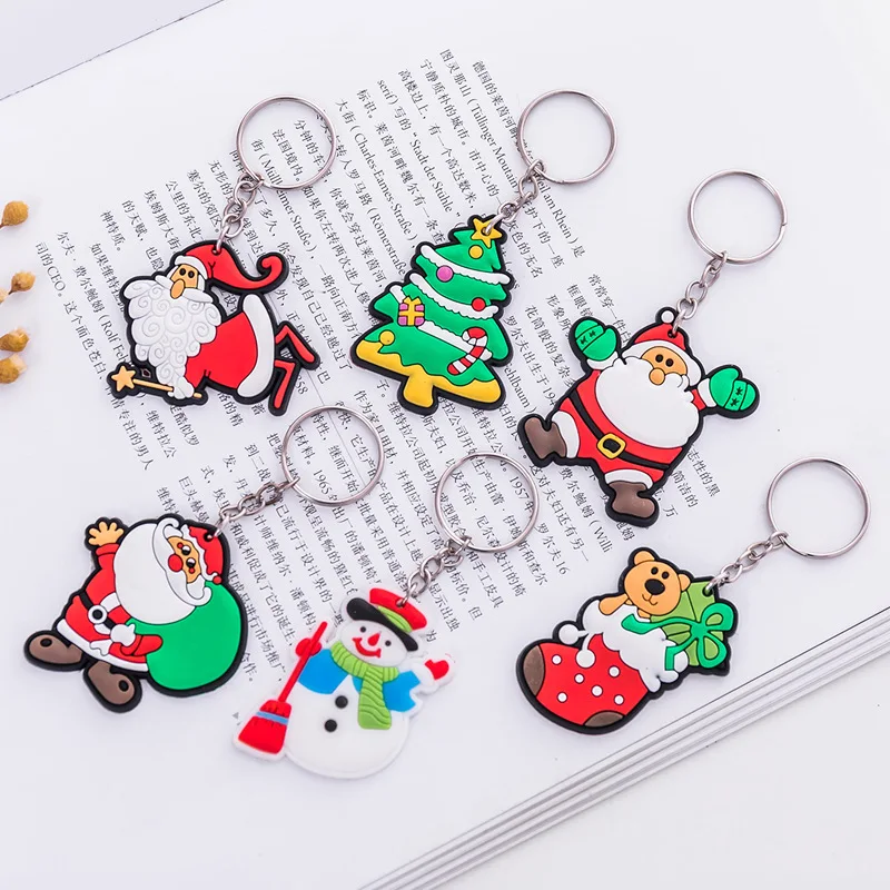 1PCS Santa Keychain Men's and Women's Christmas Gift Pendant Lovers Key Ring |
