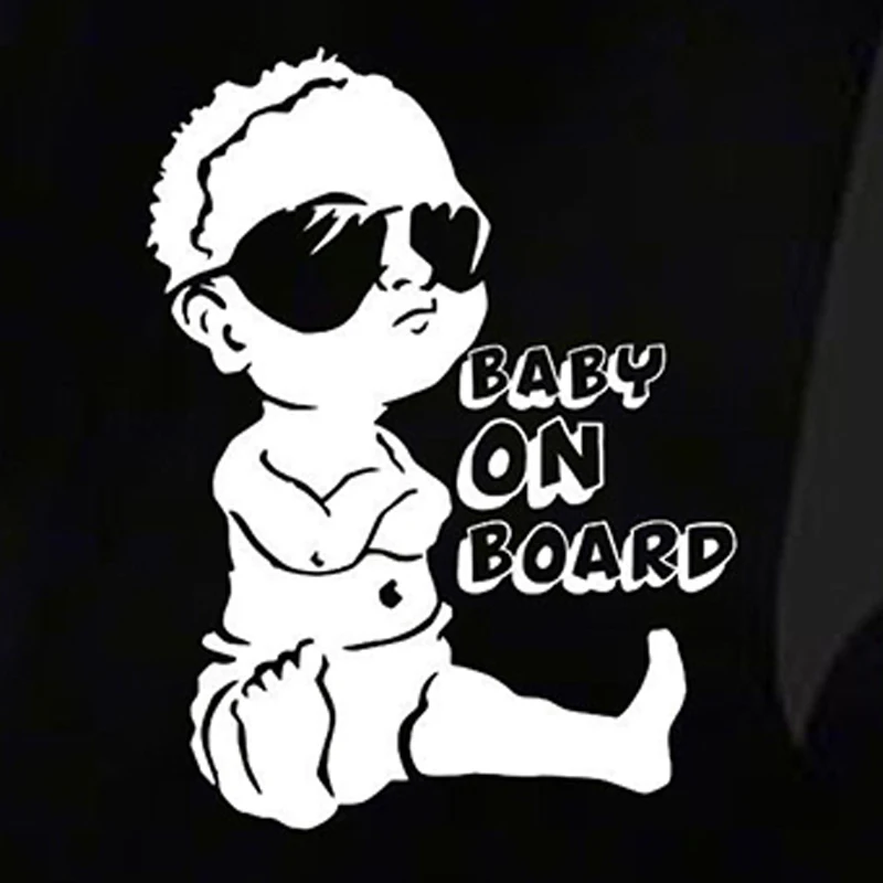 

Baby On Board Car Stickers cartoon waterproof Vinyl Car Wrap Exterior Car Styling Lovely Funny Jdm For Window Bumper Cute Decal