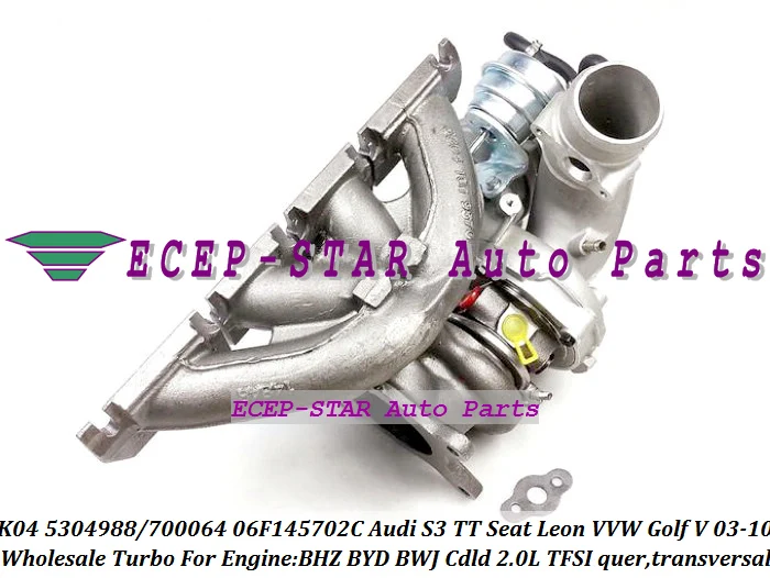 К04 53049880064 5304-988-0064 5304-970-0064 Турбо для AUDI S3 TT Seat Leon VW Golf V 03- BWJ BYD BHZ 2.0L TFSI Бензин