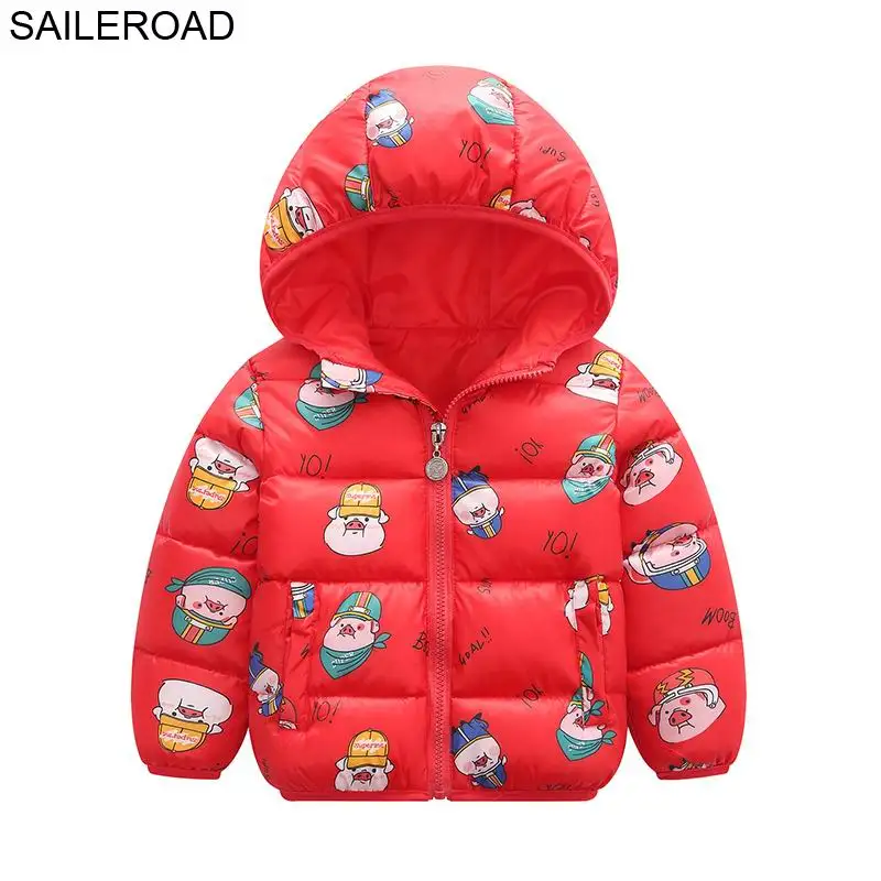 128/5000 SAILEROAD Животное Динозавр Pattern Baby Boy Зимние Куртки Пальто Little Boys Капюшон Пальто для детей Parka Winter Детская Одежда - Цвет: 16006A 7 same photo