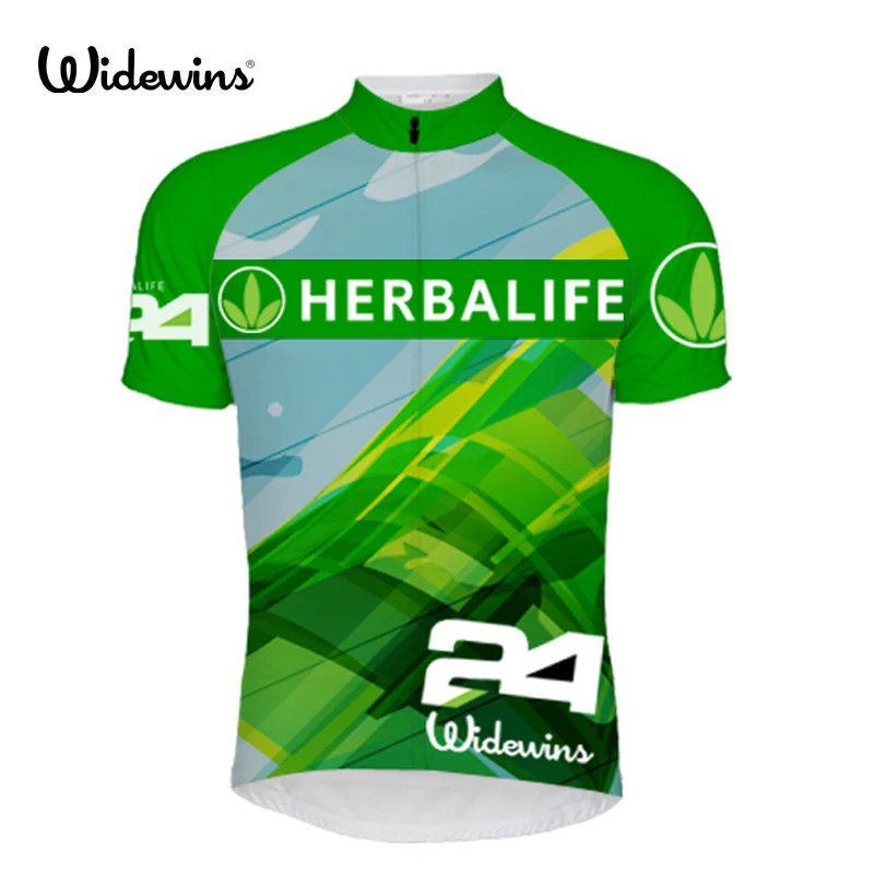 Зеленая одежда для горных велосипедов Herbalife рубашка с коротким рукавом