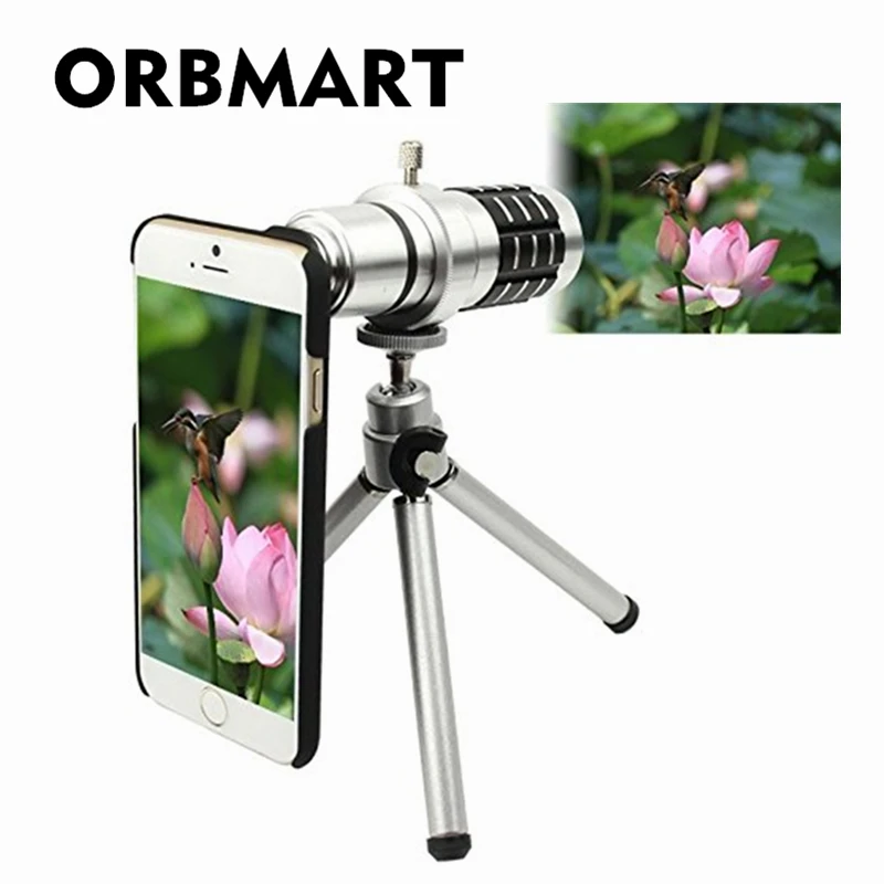 Алюминиевый телескоп ORBMART 12X с оптическим зумом объектив камеры для iPhone 6 6s Plus