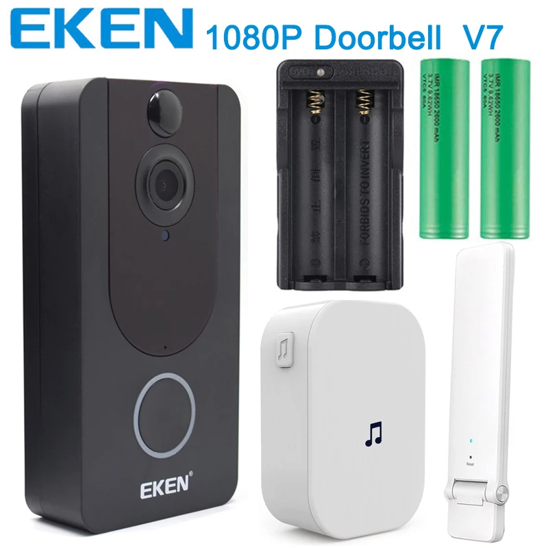 Eken V7 видео doorbell1080p с ringtone ночного видения беспроводной мониторинг безопасности Интеллектуальное обнаружение движения домофон камера