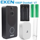 EKEN V7 видео doorbell1080p с ringtone ночного видения, беспроводной мониторинг безопасности, Интеллектуальное обнаружение движения, домофон, камера