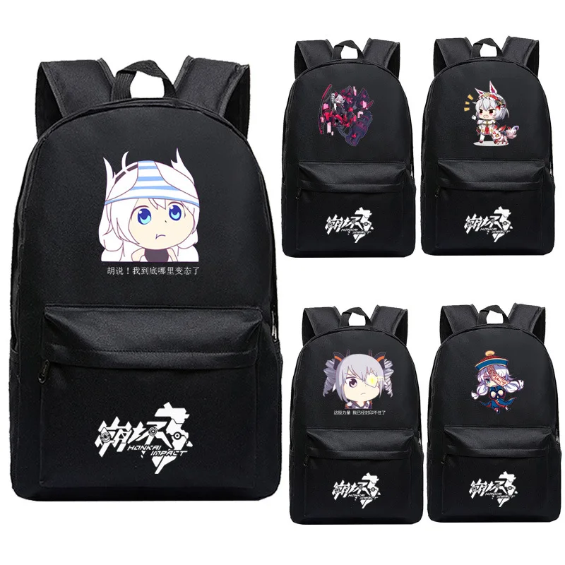 Honkai Impact 3 Печать Backapck Kiana caslana Косплей сумки холщовые школьные сумки для девочек-подростков дорожные сумки через плечо