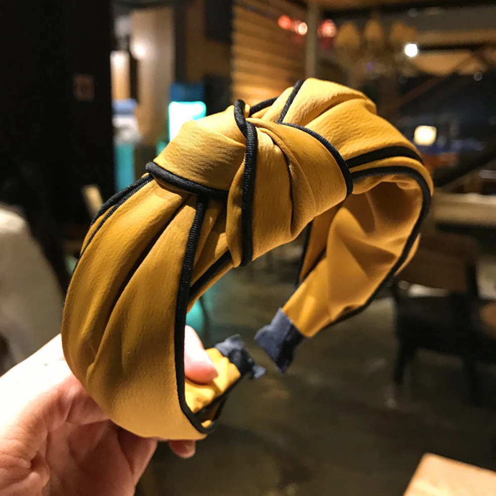 

Women Vintage Bowknot Cross Hair Band Headband Hair Accessories Korean hair hoop creative wide-brimmed cute headdress hairpin