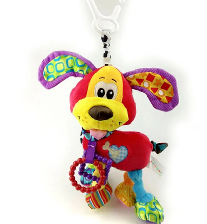 Детские мягкие погремушки в виде животных кроватка детская коляска музыкальный