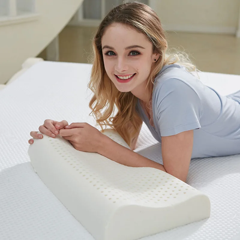 Juwen 50x30cm Natural Latex Pillow Sleeping Bedding Cervical Massage Health Neck Bonded Head Care Memory 20 | Дом и сад