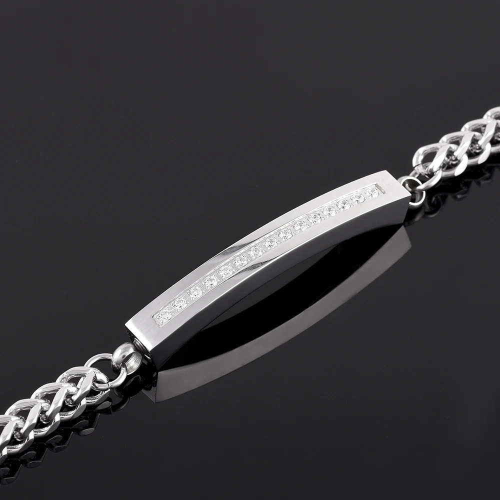 Браслет для пояса из нержавеющей стали 316L с инкрустацией стразами|bracelets for|stainless