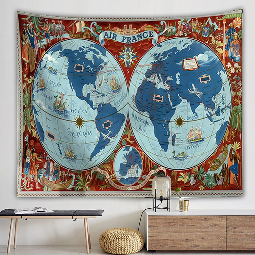 2019 новое поступление зеленые сферические винтажные карта мира настенные