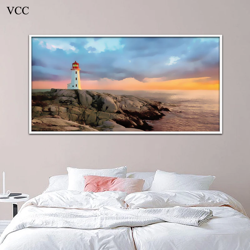 VCC Peggy's Cove Маяк Холст Картина без рамки настенные картины для Гостиная печать на