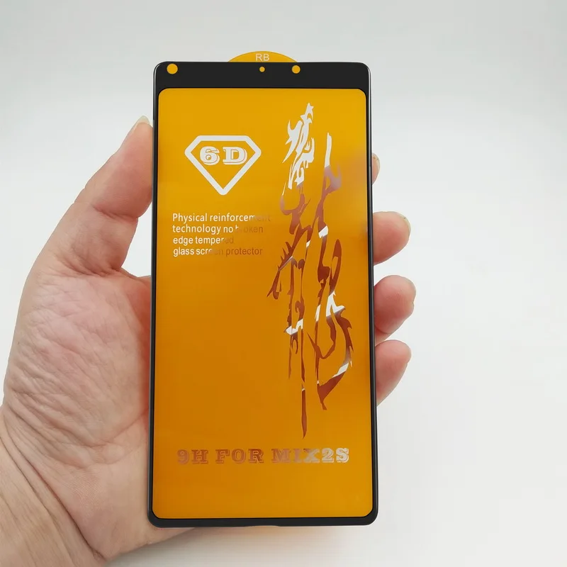 5D Защита экрана для Xiaomi Mi Mix 2 9H закаленное стекло с гальваническим покрытием