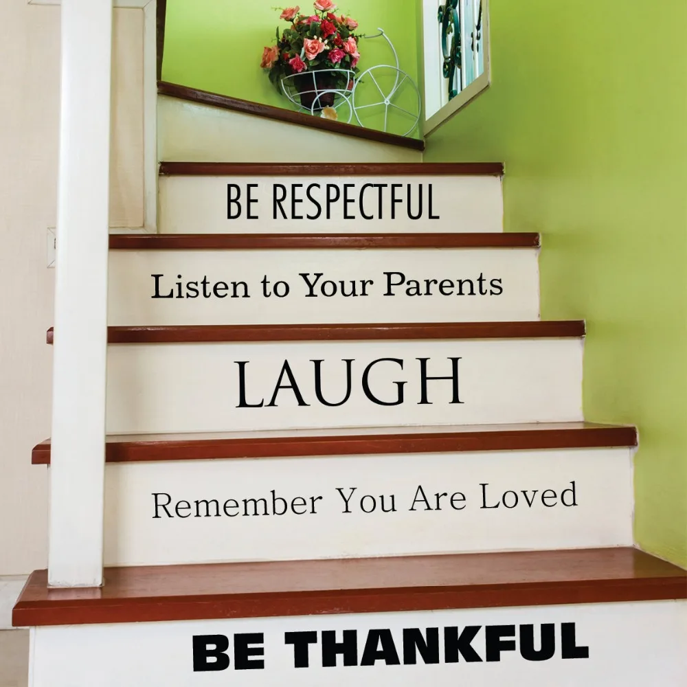 Огромный Наклейка на стену с цитатой наши семейные правила для дома домашний Love