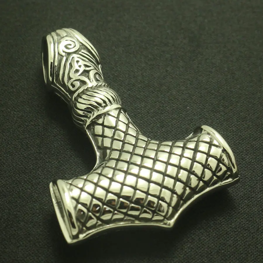 Мужской мальчик 316L из нержавеющей стали Cool Viking Thor's подвеска с молотком
