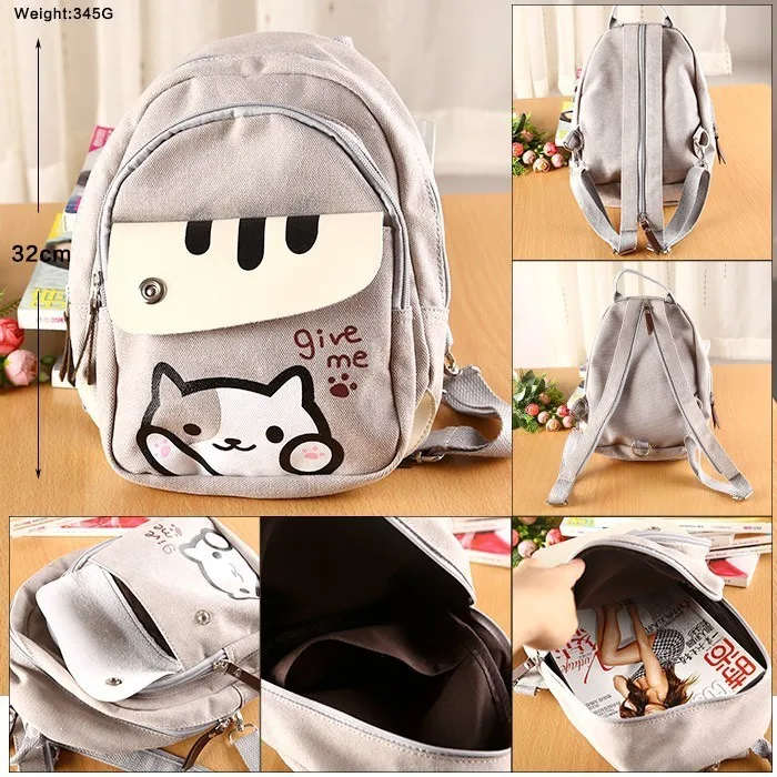 Kitty Cat Backyard Neko Atsume рюкзак комиксов периферийные Двойные Портативные холщовые