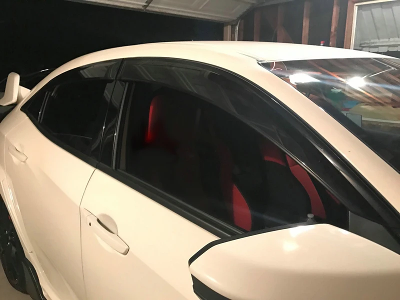 Для Honda FK8 CIVIC TYPE-R карбоновое волокно OEM дверной оконный козырек глянцевая отделка боковая дождь век волокна двери бровей Дрифт тела комплект