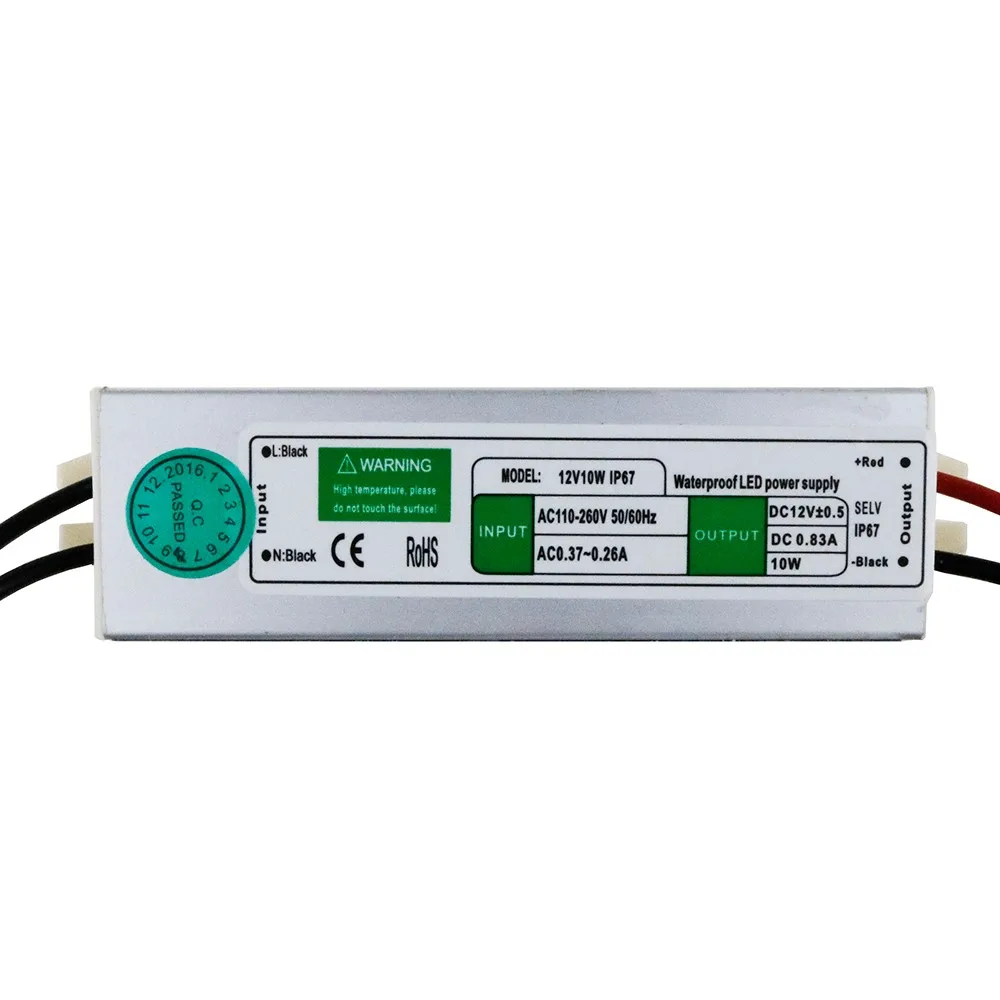 5 шт. Питание 12 v Светодиодный драйвер 10 Вт 0.8A светильник ing Трансформатор 110V 220V V