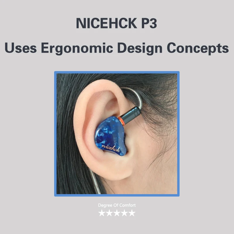 NICEHCK P3 наушники в ухо 2BA+ 1DD Гибридные 3 единицы HIFI наушники монитор IEM 3 кроссовер CNC Лицевая панель MMCX съемный кабель