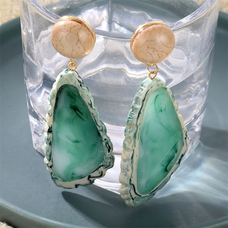 Женские серьги-подвески FNIO акриловые серьги из ацетата геометрические круглые в