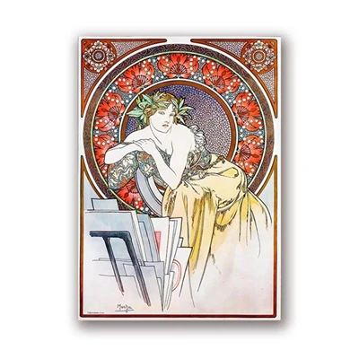 PH2150 Alphonse Mucha, большие винтажные плакаты и принты в стиле модерн, точная копия, настенная живопись, картины для гостиной, домашний декор - Цвет: PH2150