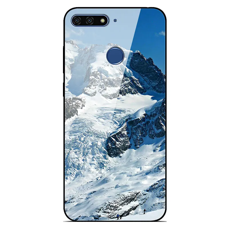22 ATU-L31 чехол s для huawei Y6 Prime чехол из закаленного стекла с мультяшным принтом твердая задняя крышка для huawei Y6 Prime мягкий бампер - Цвет: 22