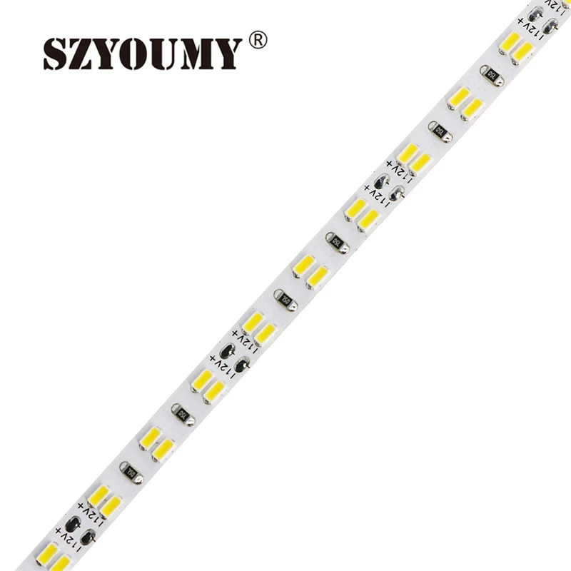 SZYOUMY 3014 Светодиодная лента 5 мм двухрядная 216 светодиодов/м IP20 Гибкая двойная