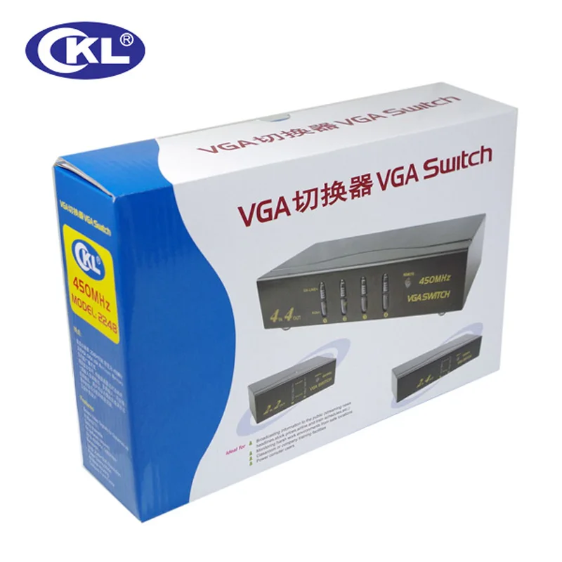 Переключатель CKL VGA 2 в 4 выход поддержка 2048*1536 450 МГц для ПК монитора большой экран
